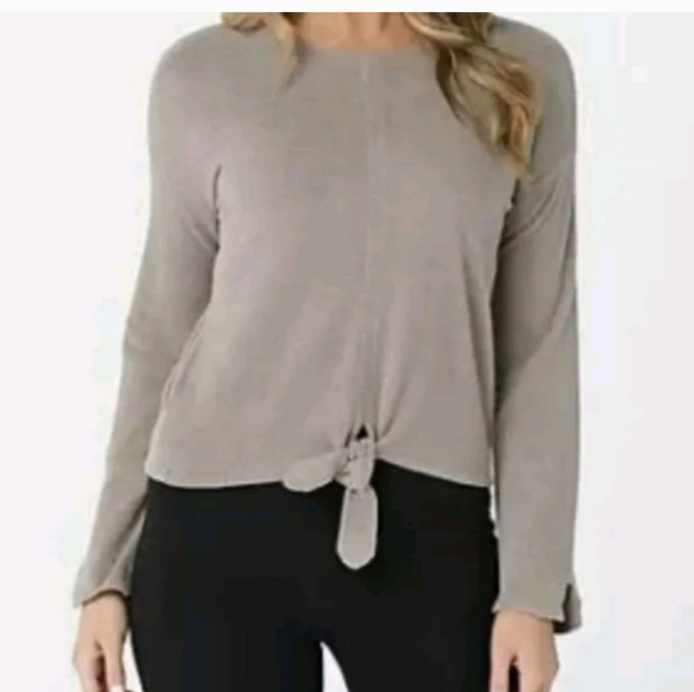 Barefoot Dreams Cozychic Ultra Lite Tie Front Lounge Pullover  Sz 2X NWOT
